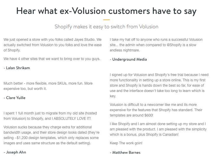 shopify ex-volusion