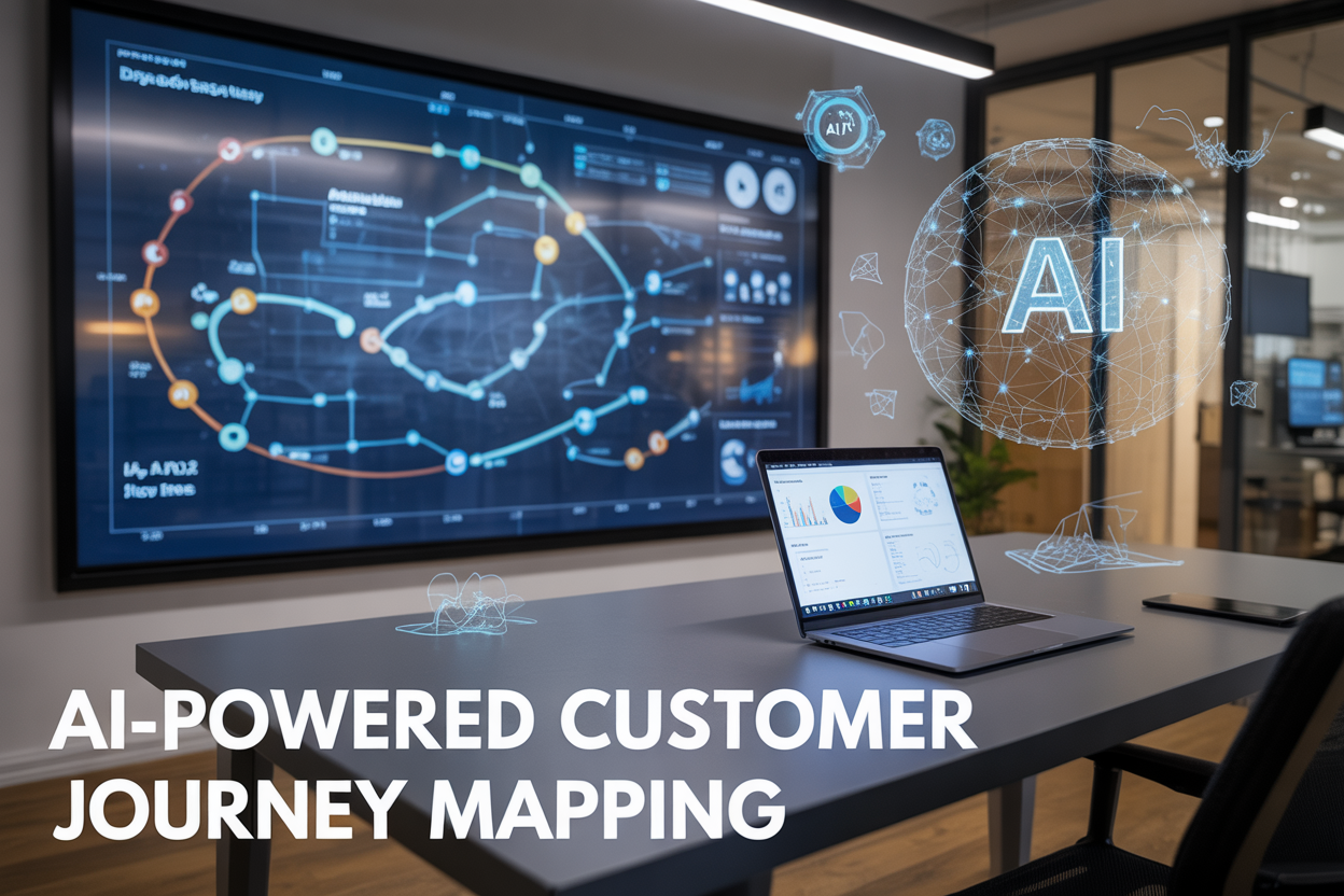 Illustration of AI-driven customer journey mapping in marketing