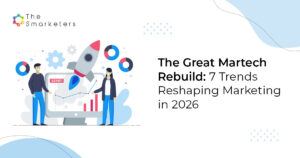 Illustration showing AI-driven marketing tools and data centralization in 2026