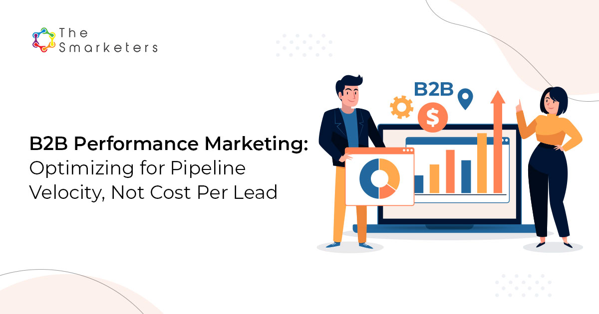 B2B marketing dashboard showing pipeline velocity formula and four levers