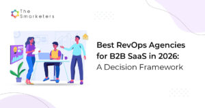 RevOps agency scoring rubric for B2B SaaS, showing weighted totals for systems, process, and forecast categories.