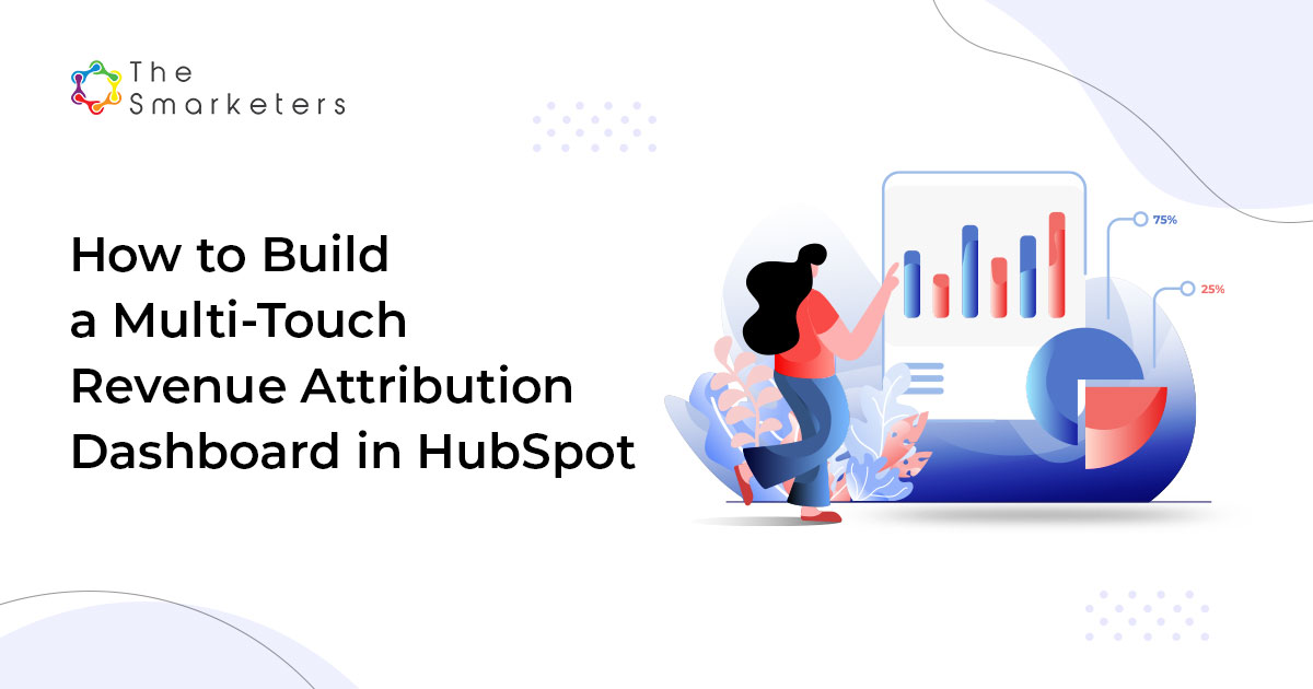 HubSpot multi-touch revenue attribution dashboard with W-shaped model showing channel ROI
