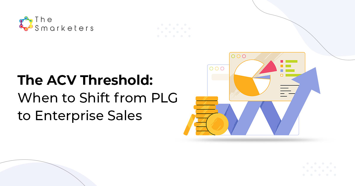 ACV threshold for shifting from PLG to enterprise sales motion with transition timeline